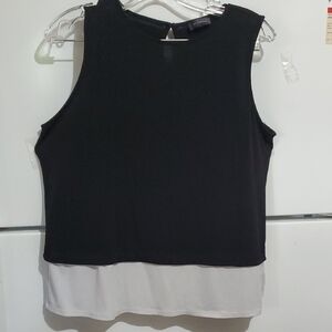 The Limited  Sleeveless Black and Light Gray Tank Top Size M
